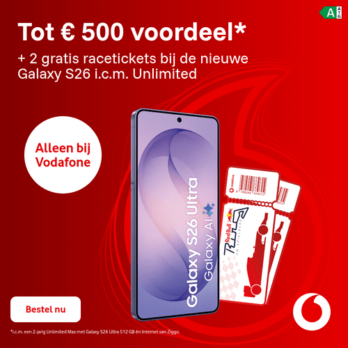 Advertentie Vodafone Galaxy S26 race tickets