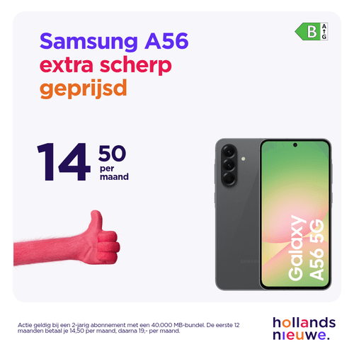 Advertentie Samsung Galaxy A56 Hollandsnieuwe