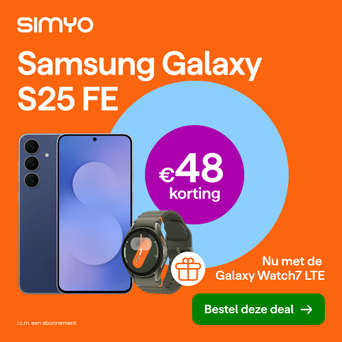 Advertentie Simyo Samsung Galaxy S25 FE