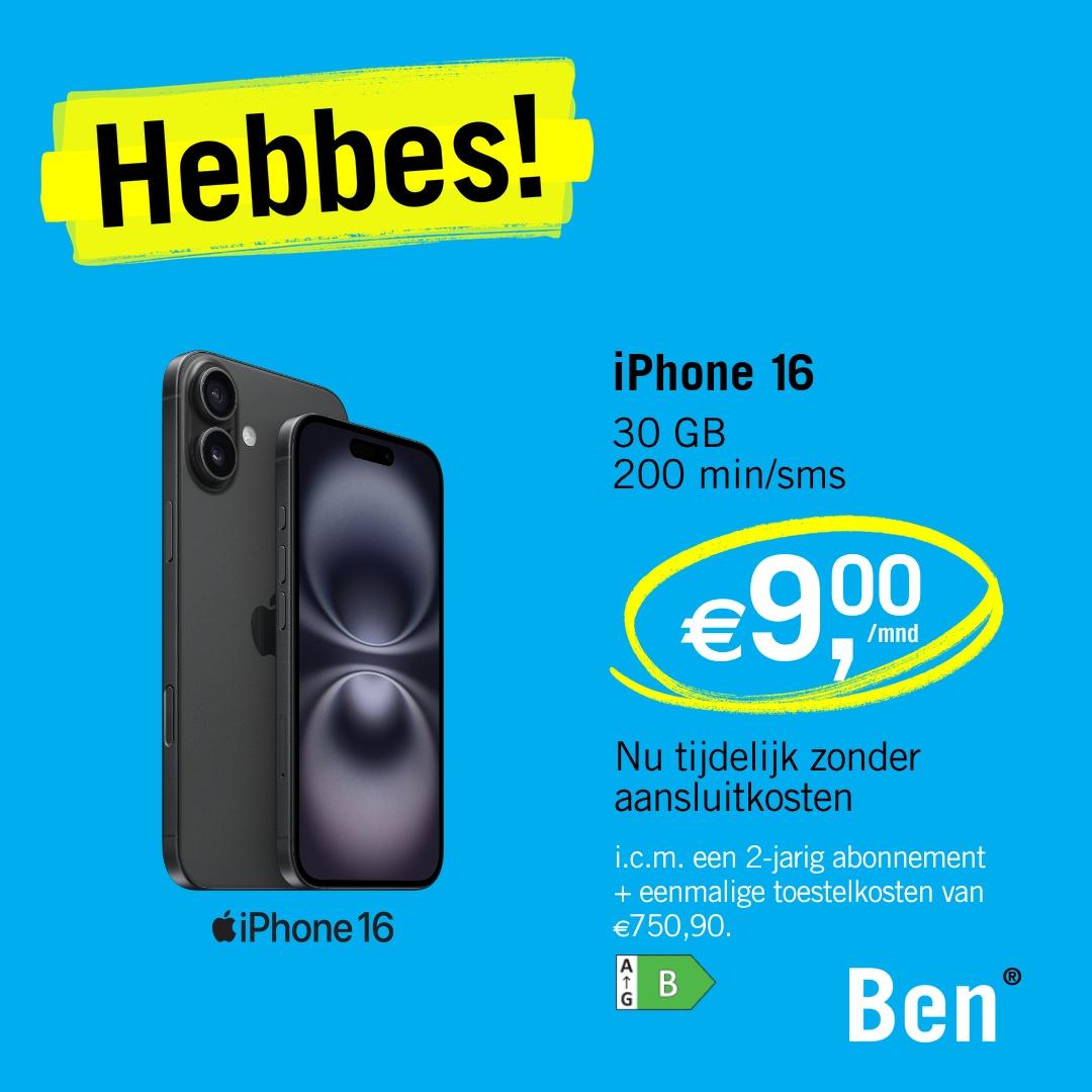 Advertentie iPhone 16 van Ben
