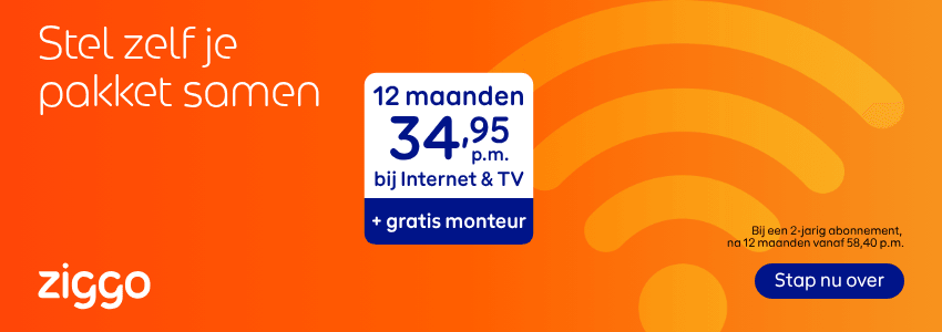 Advertentie Ziggo internet+tv